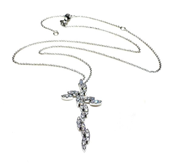 Halskette Sommer Dame Classici in Weißgold Diamante 0.75 Ct CROCE DIA CT 0.75 G/VVS - CROCE DIA CT 0.75 G/VVS